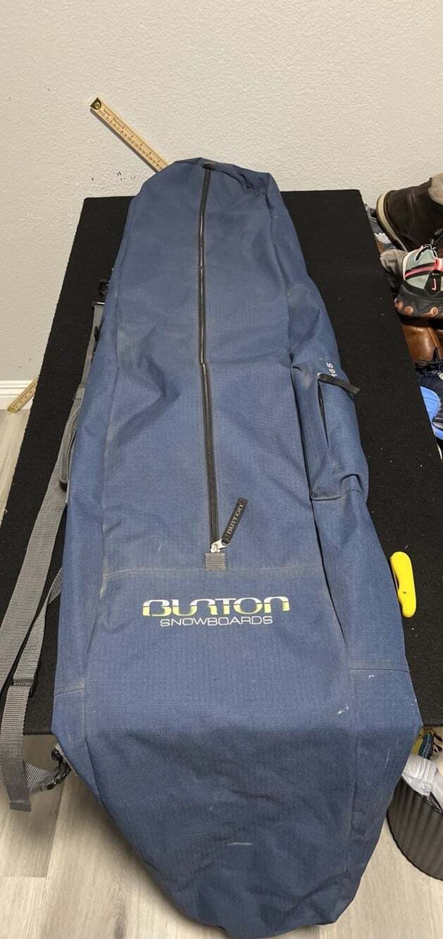 Burton 165 Snowboard Carry Cover W/Bookbag Straps For Carry Navy Blue
